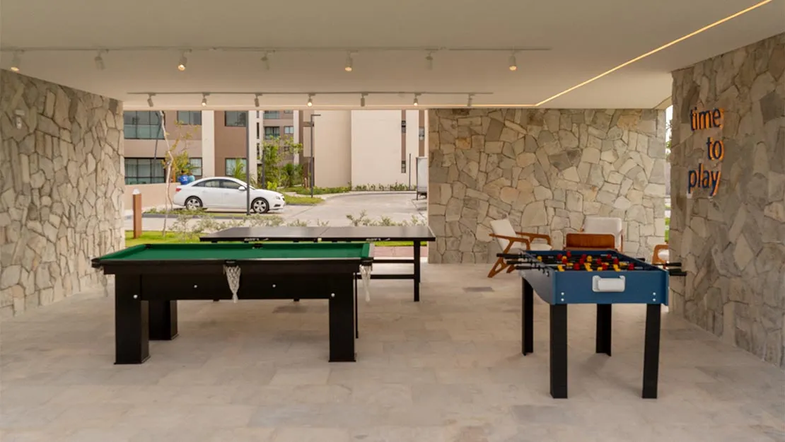 Planta, Perspectiva e Foto real do empreendimento 