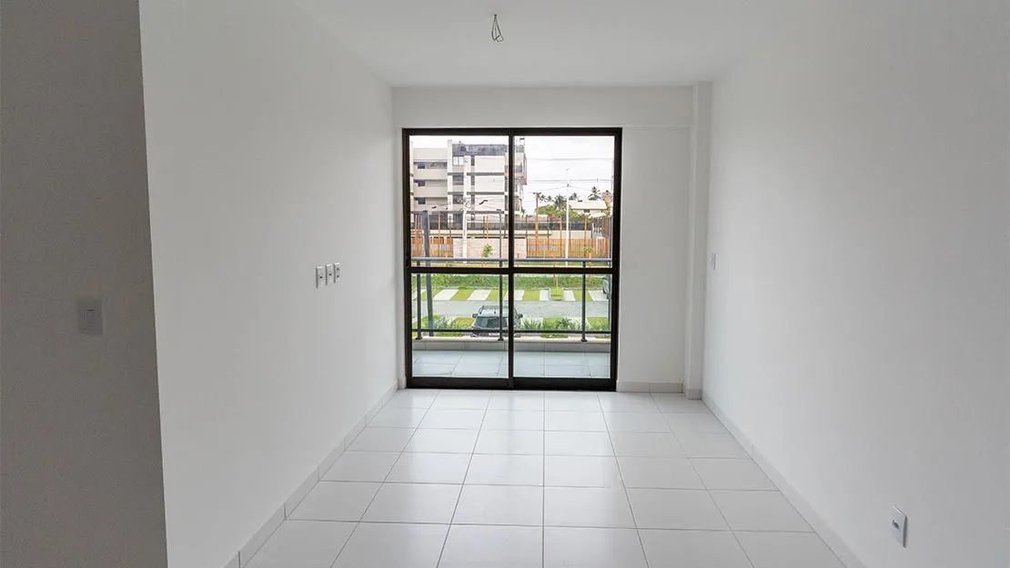 Planta, Perspectiva e Foto real do empreendimento 