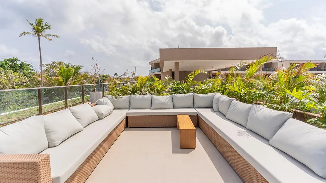 Planta, Perspectiva e Foto real do empreendimento 