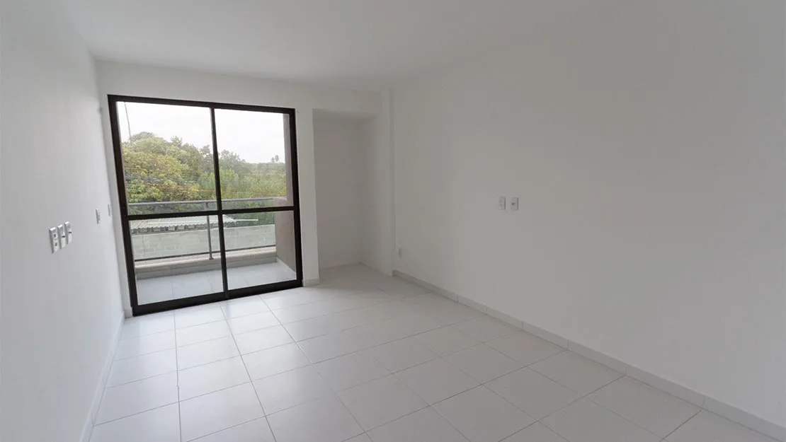 Planta, Perspectiva e Foto real do empreendimento 