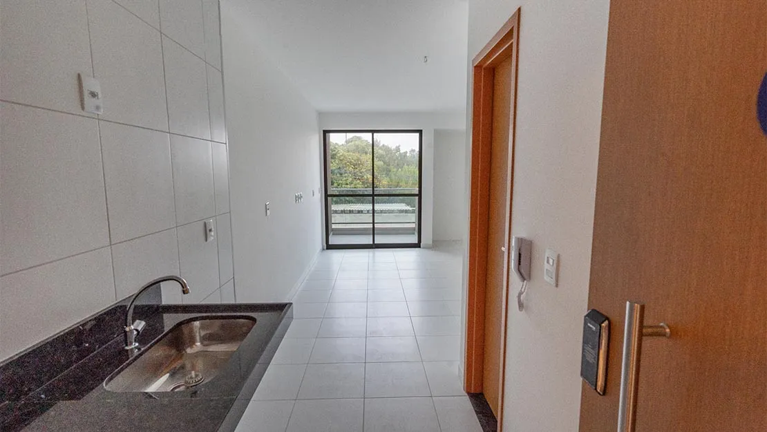 Planta, Perspectiva e Foto real do empreendimento 