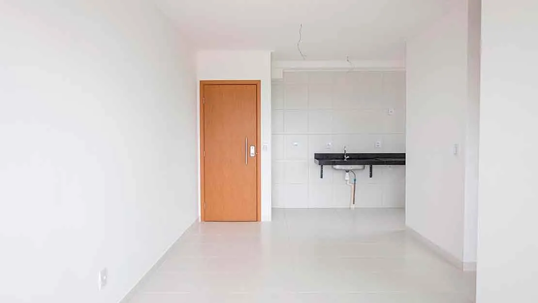 Planta, Perspectiva e Foto real do empreendimento 