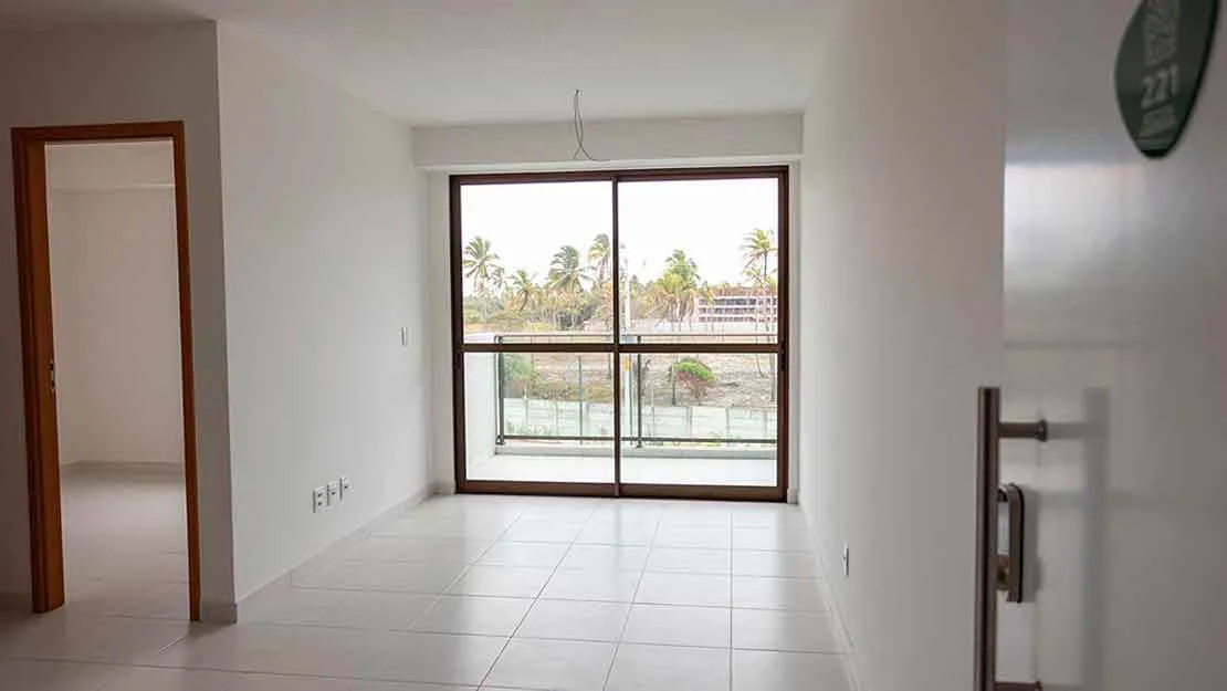 Planta, Perspectiva e Foto real do empreendimento 