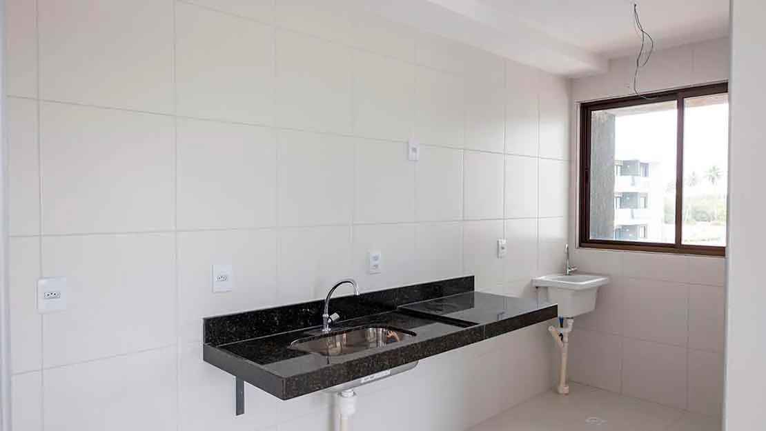 Planta, Perspectiva e Foto real do empreendimento 