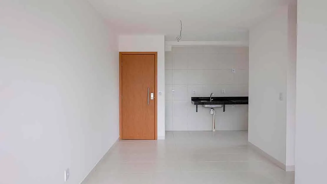 Planta, Perspectiva e Foto real do empreendimento 