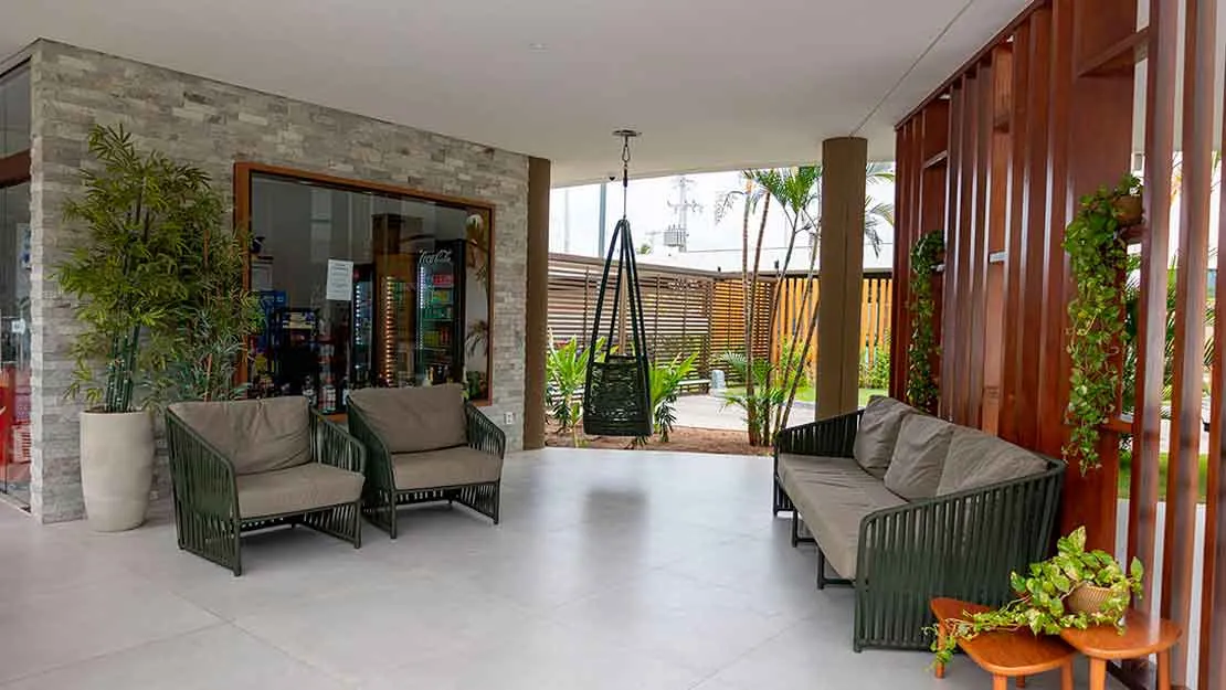 Planta, Perspectiva e Foto real do empreendimento 