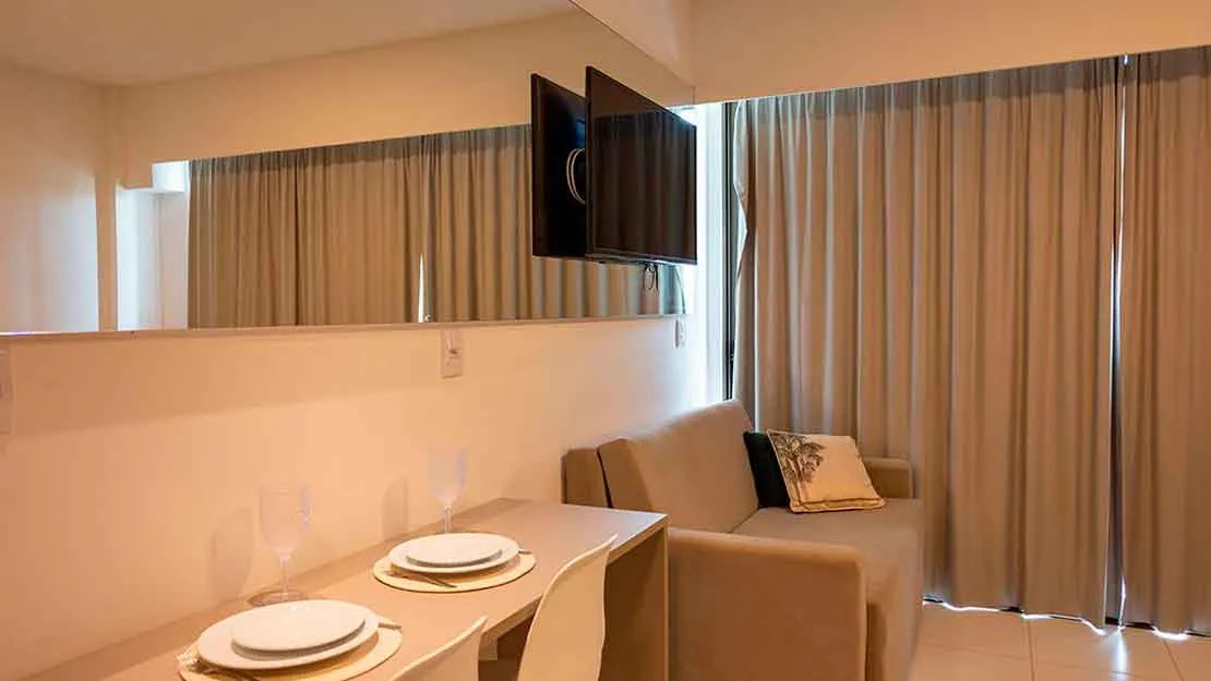 Planta, Perspectiva e Foto real do empreendimento 