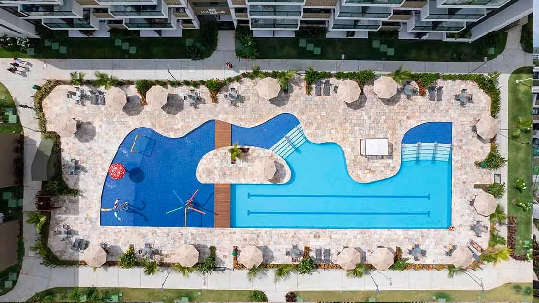 Planta, Perspectiva e Foto real do empreendimento 