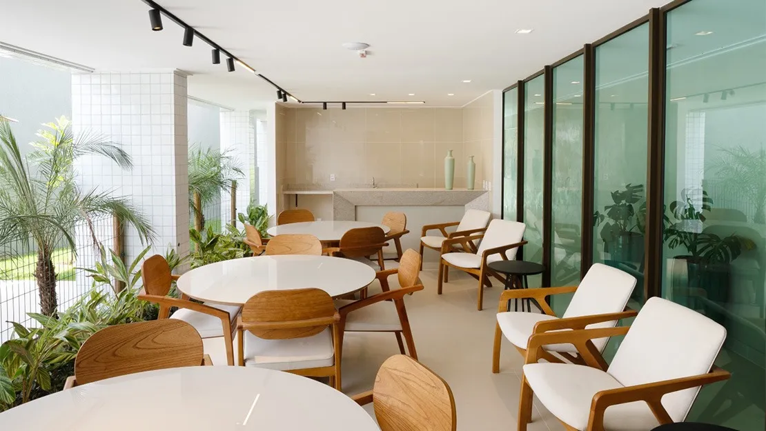 Planta, Perspectiva e Foto real do empreendimento 